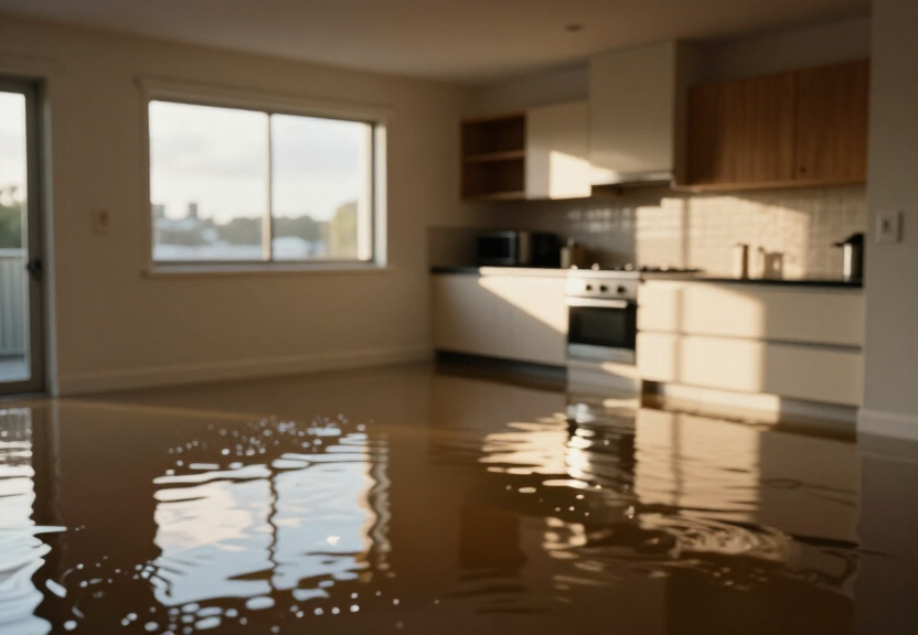 Water-damaged office in Castlereagh before restoration